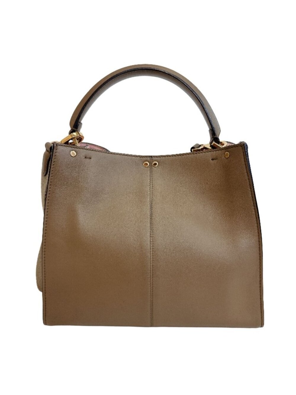 Fendi Peekaboo X-Lite Medium Leather Brown 2-Way Shoulder Bag
